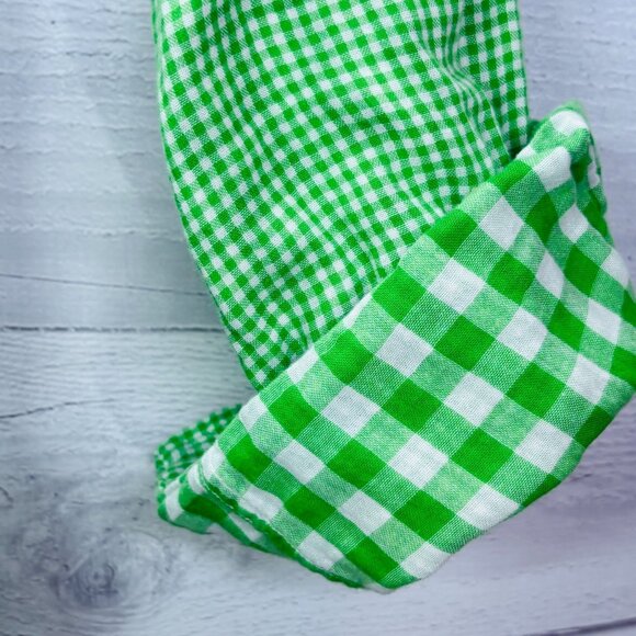 Ralph Lauren Custom Fit Shirt XXL Green Gingham Double Layer Cotton Button Down - Picture 8 of 14